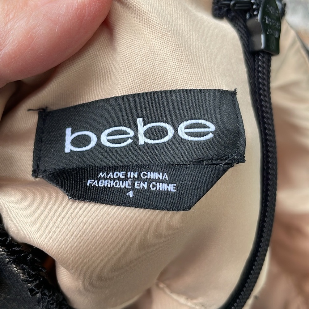 Bebe sheer  floral drop waist skirt - Picture 5 of 7